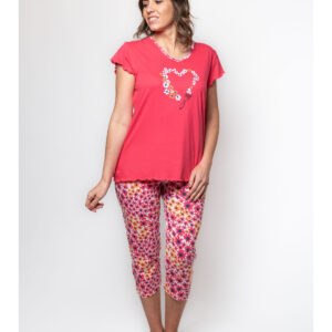 PYJAMA CORSAIRE MARGUERITE - ROSE POMME