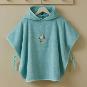 PONCHO ENFANT EN EPONGE - CIGOGNE - SYLVIE THIRIEZ