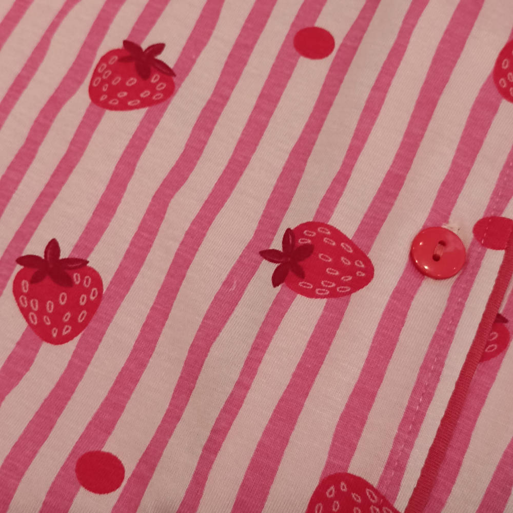 PYJAMA SHORT FRAISE - ROSE POMME – Image 2