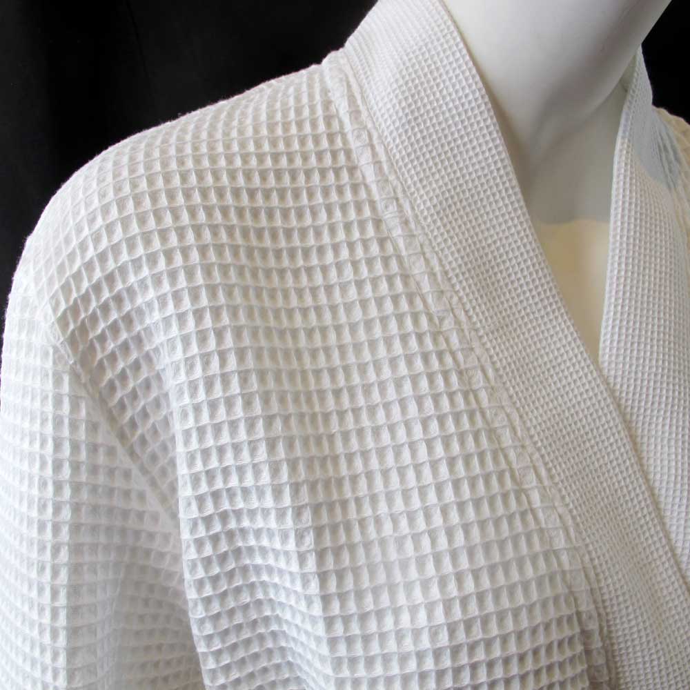 PEIGNOIR NID D'ABEILLE BLANC UNISEXE - TAUBERT – Image 5