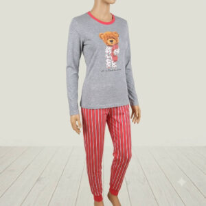PYJAMA FEMME OURSON GRIS - SENORETTA
