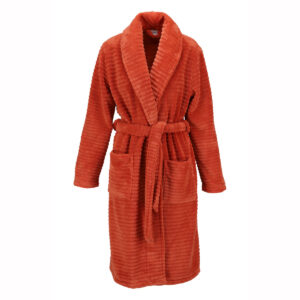 PEIGNOIR MICROFIBRE - BRIQUE - RINGELLA