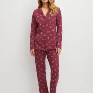 PYJAMA FEMME FAMILY RED - CALIDA