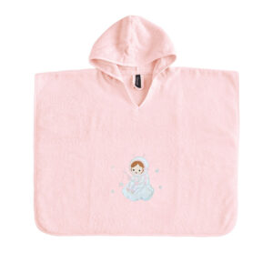 PONCHO DE BAIN - ENFANT - ROSE